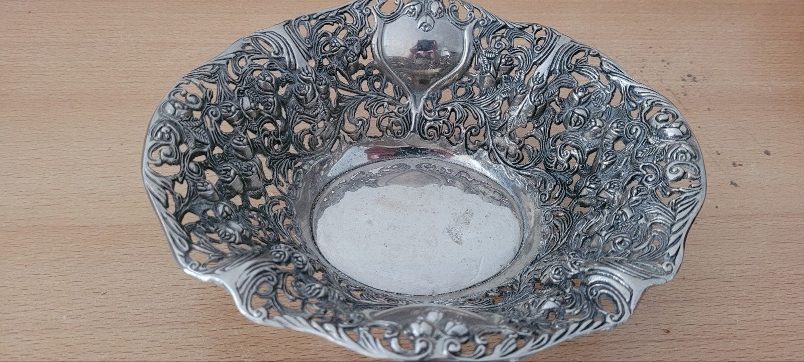 Verzilverd zilveren schaal, Ophalen of Verzenden, Zilver