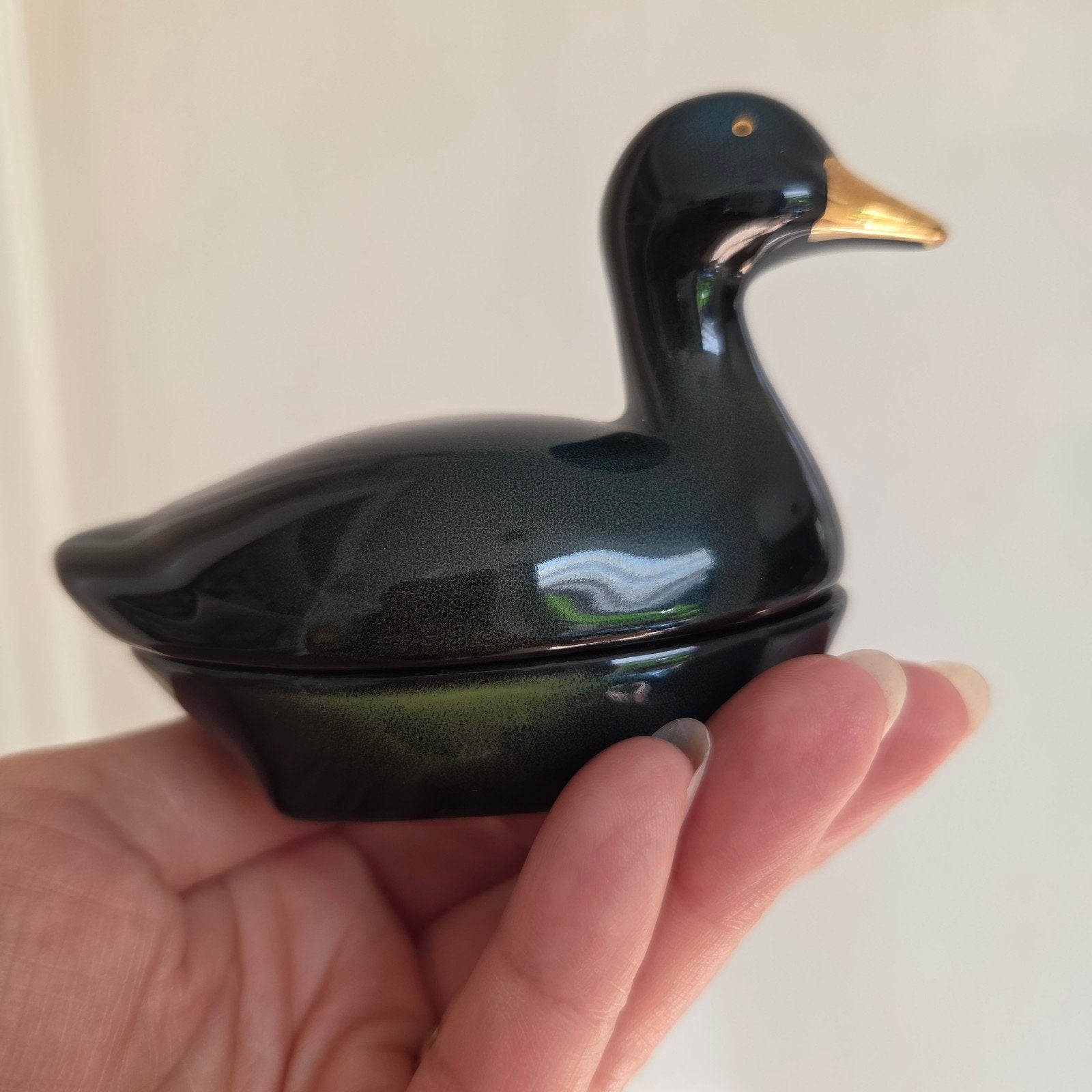 Zeldzame miniatuur eend van Michel Caugant, Ophalen of Verzenden