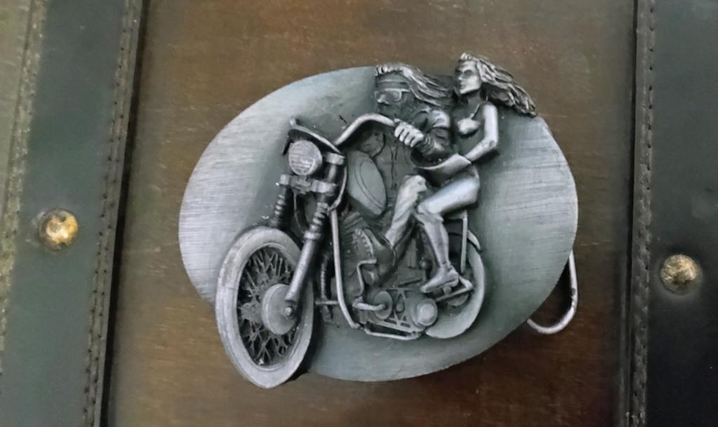 Vintage Buckle"Live to Ride/Ride to Live"#1990 USA Made, Verzenden, Zo goed als nieuw, Siskyyou, Losse buckle of gesp