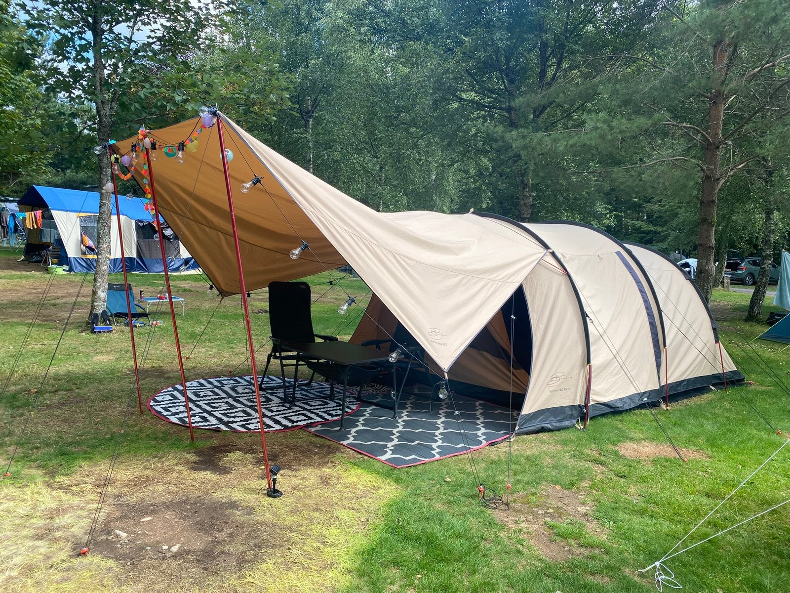Bardani Tunneltent Spitfire 280 RSTC + tarp, Ophalen, Gebruikt, Tot en met 4