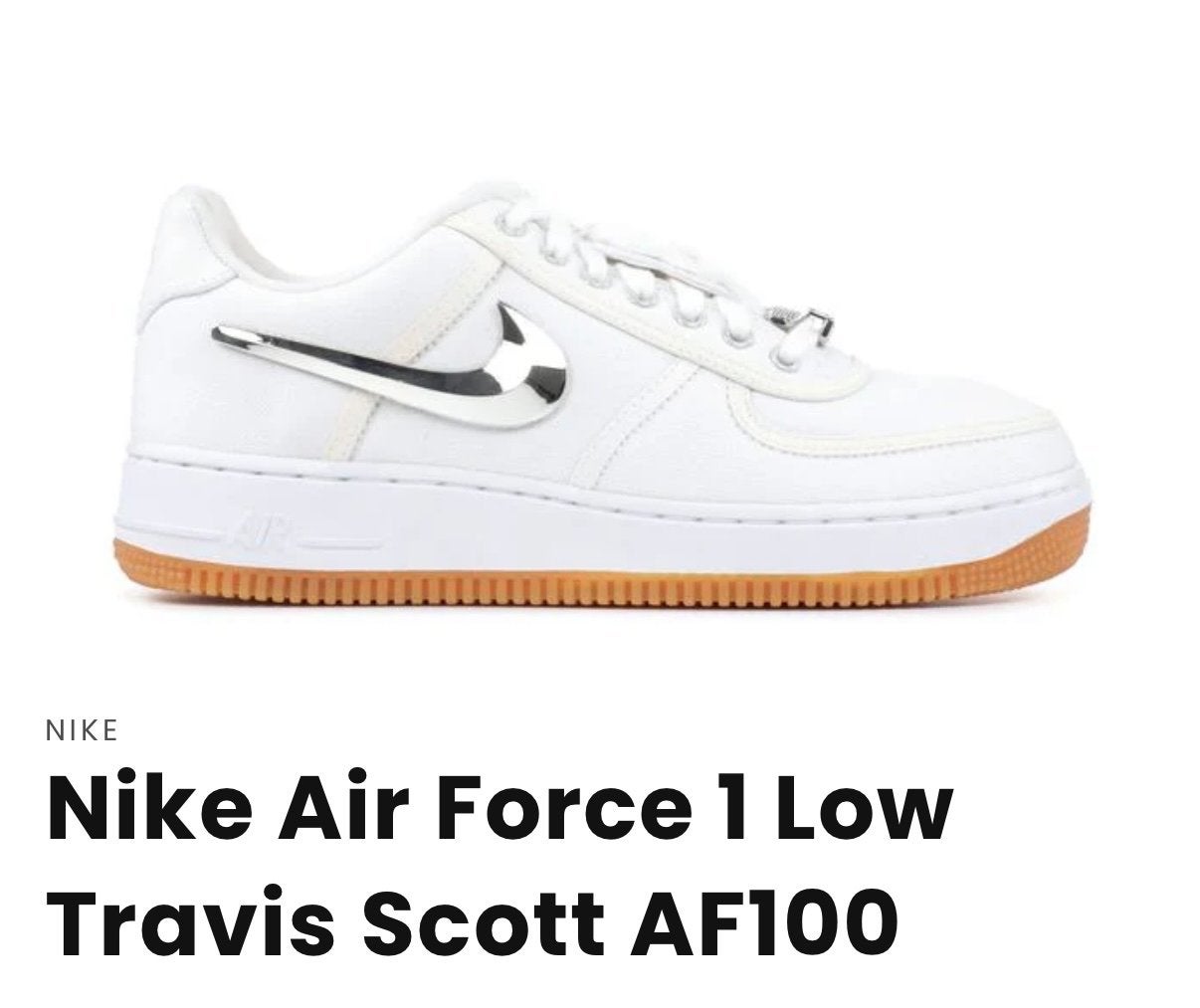 Nieuwe Air Force 1 Low Travis Scott - Incl. bonnetjes, Ophalen of Verzenden, Nieuw, Wit, Sneakers of Gympen