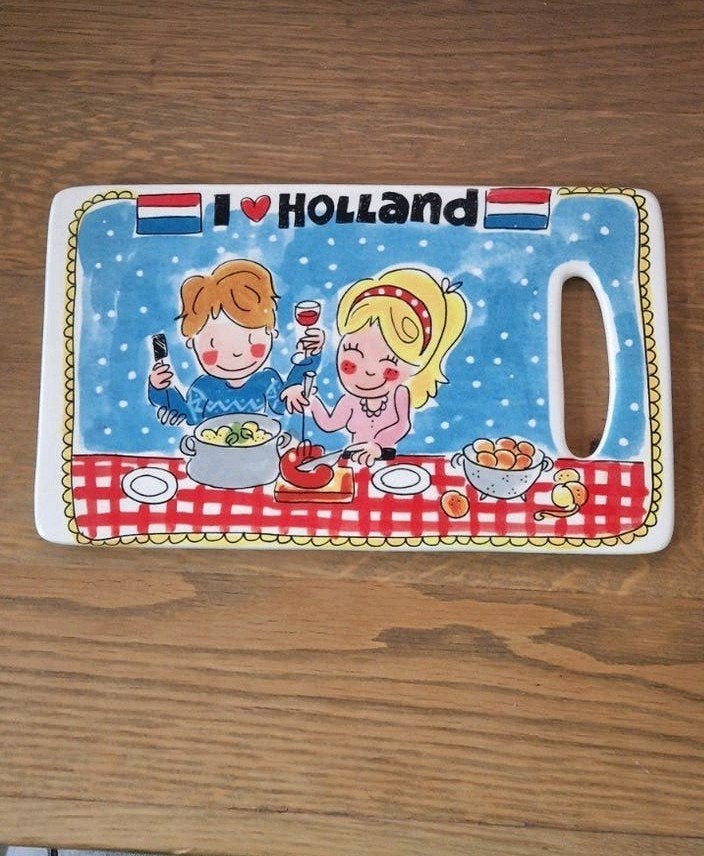 Blond Amsterdam Snijplank Keramiek - Winterthema, Blond Amsterdam, Snij-/serveerplank, Ophalen of Verzenden, Zo goed als nieuw