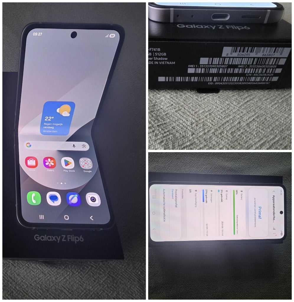 Samsung Galaxy Z Flip 6 vouwtelefoon Nwstaat 512GB accu 100%
