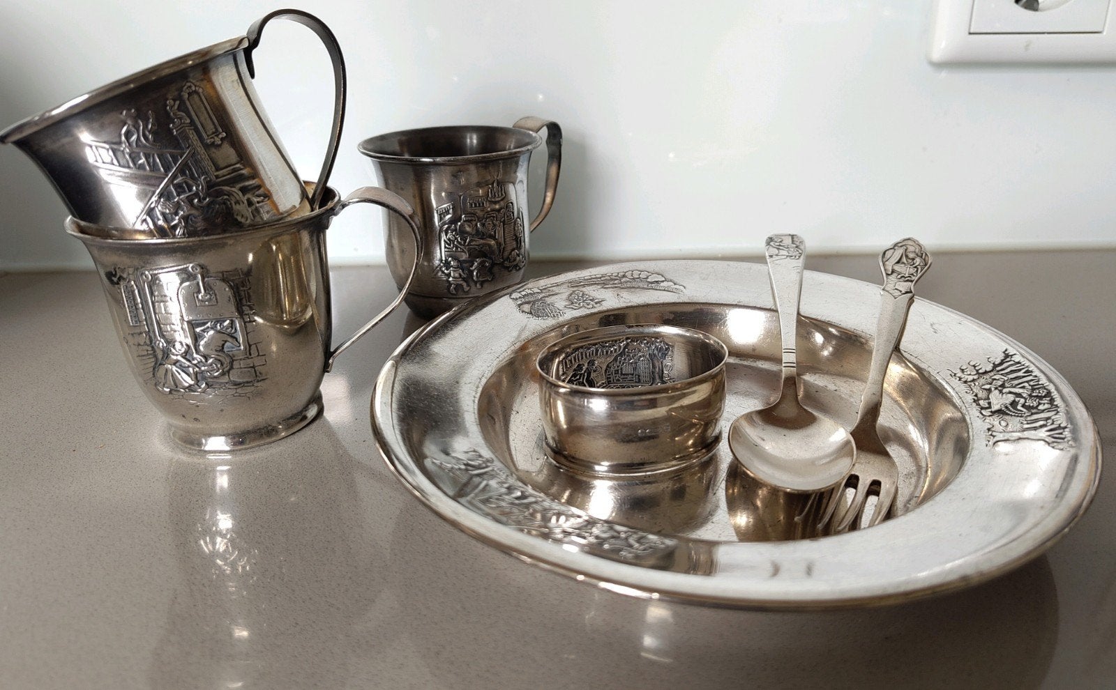 Gero 90 vintage Sprookjes kinderbestek servies, Ophalen of Verzenden