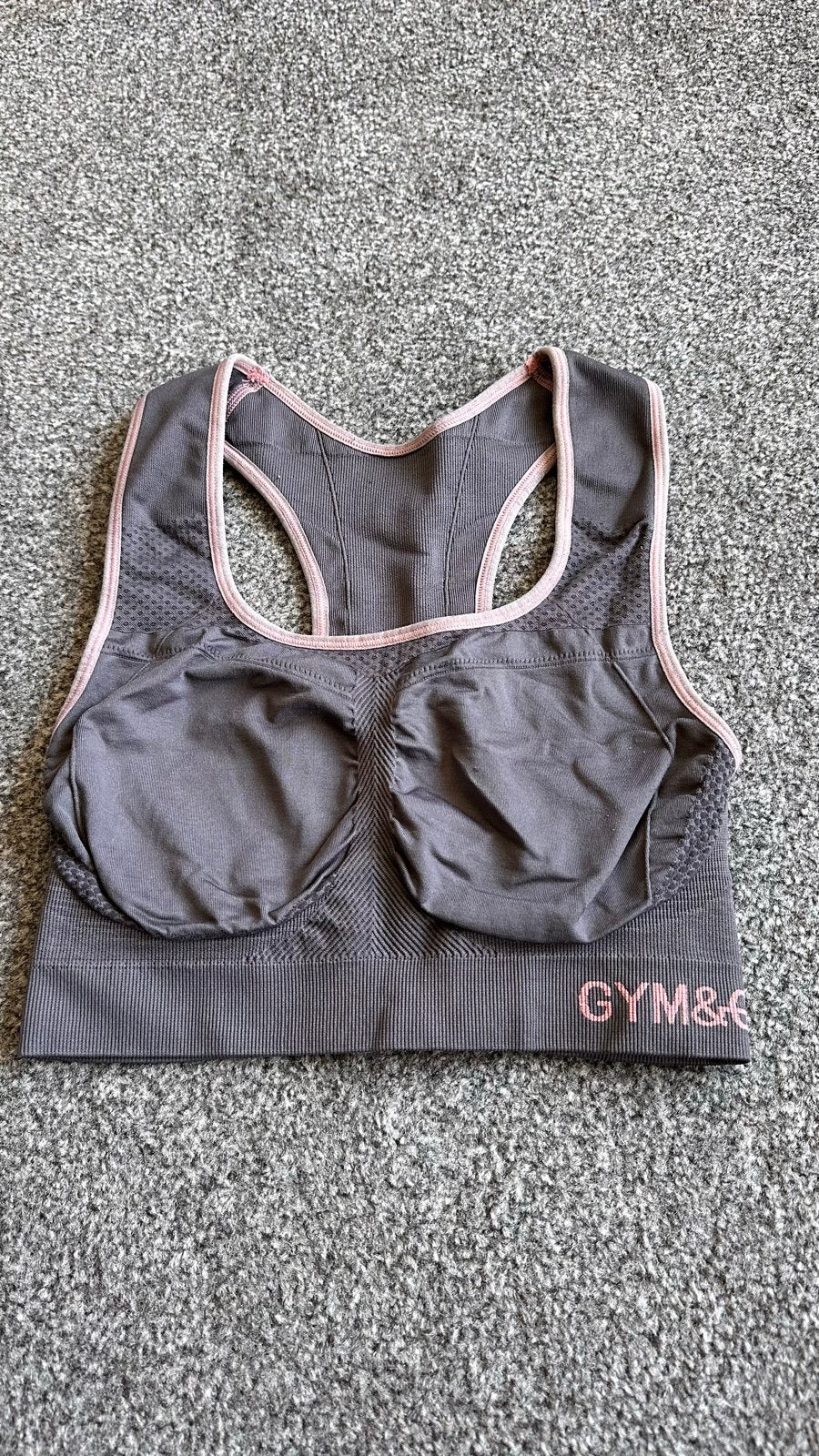 Crivit sportbeha grijs/roze - Maat M, Maat 38/40 (M), Ophalen of Verzenden, Fitness of Aerobics, Grijs