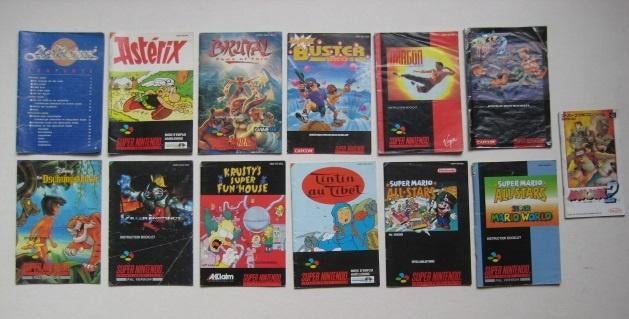Super Nintendo SNES boekjes handleiding, Spelcomputers en Games, Gebruikt, Overige genres, 1 speler, Ophalen of Verzenden