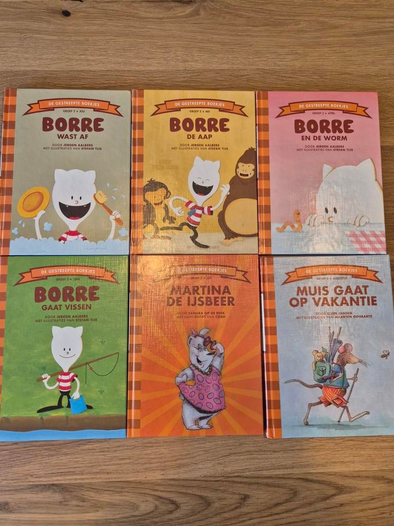 De Gestreepte Boekjes Borre (6-delige set), Ophalen of Verzenden, Zo goed als nieuw, Jeroen Aalbers, Fictie algemeen