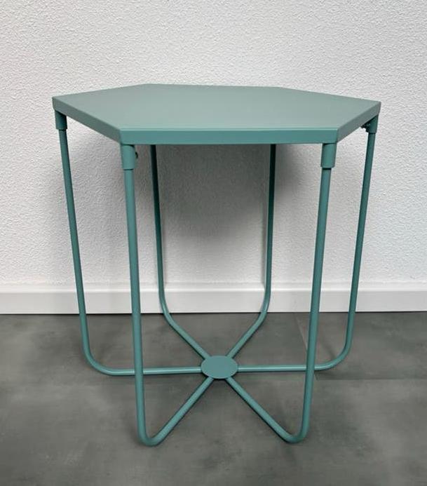 Bijzettafel metaal van kwantum, Minder dan 55 cm, Metaal of Aluminium, Zo goed als nieuw, Overige vormen
