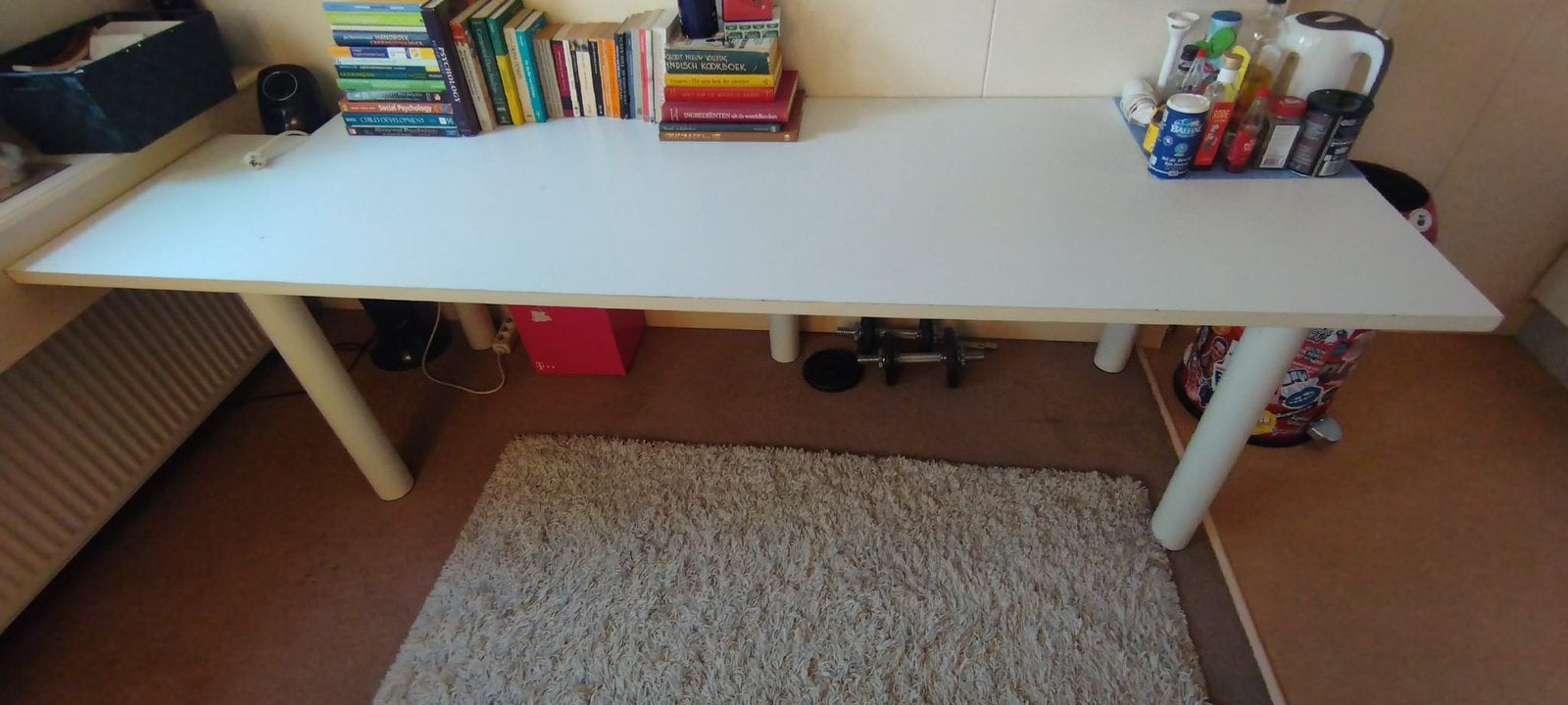 GRATIS bureau plank met poten, Ophalen, Demontabel, Gebruikt, Hout