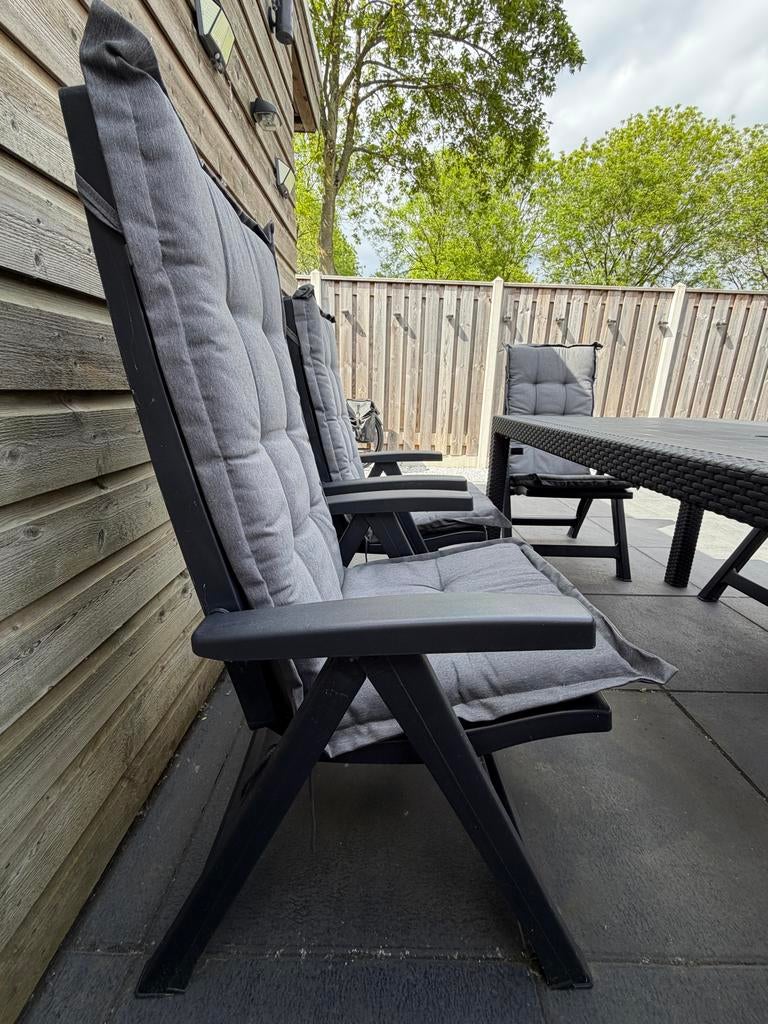 Complete tuinset met 6 stoelen en tafel, Ophalen, Kunststof, Eettafel, 6 zitplaatsen