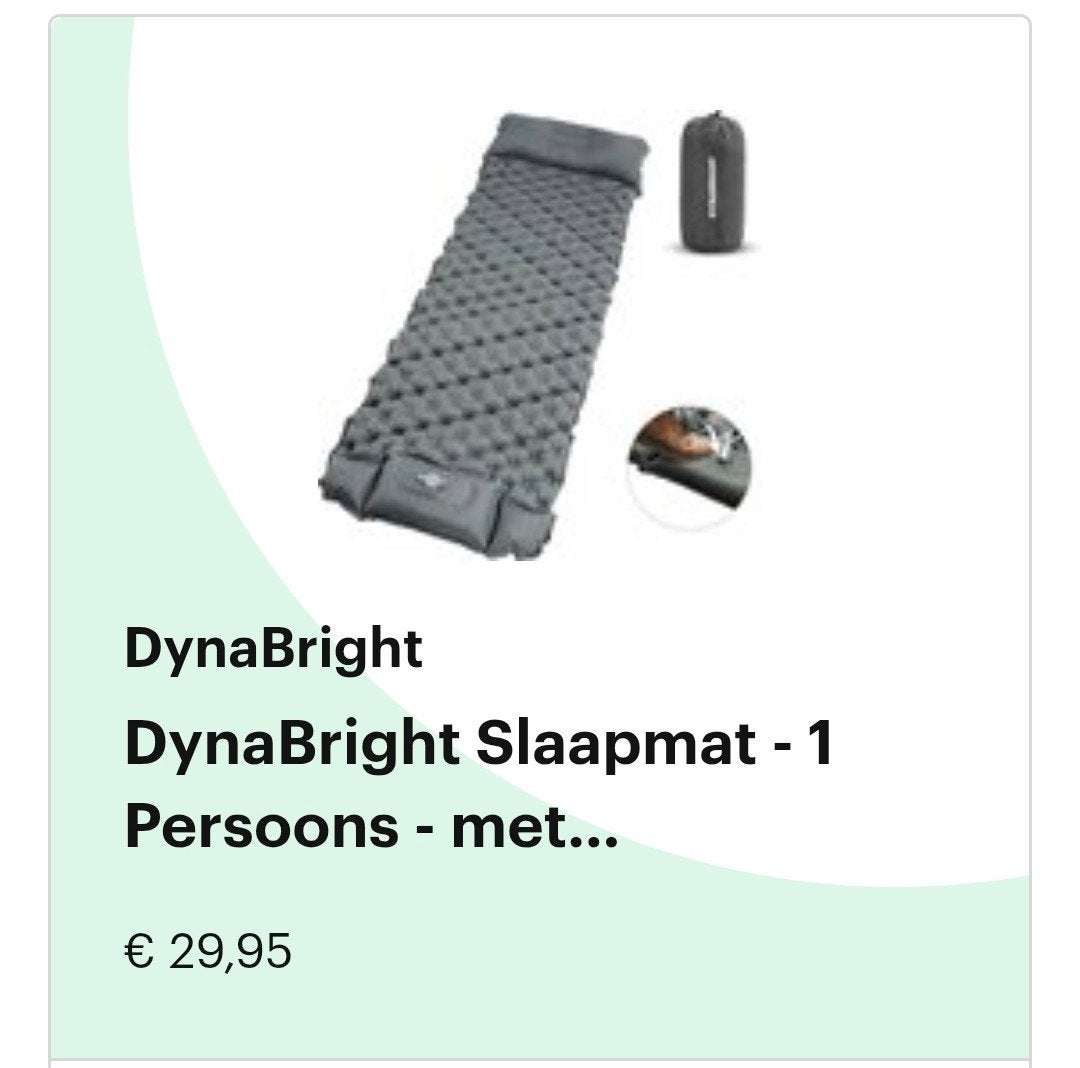 slaapmat met ingebouwde voetpomp, Caravans en Kamperen, Slaapmatten, Ophalen of Verzenden