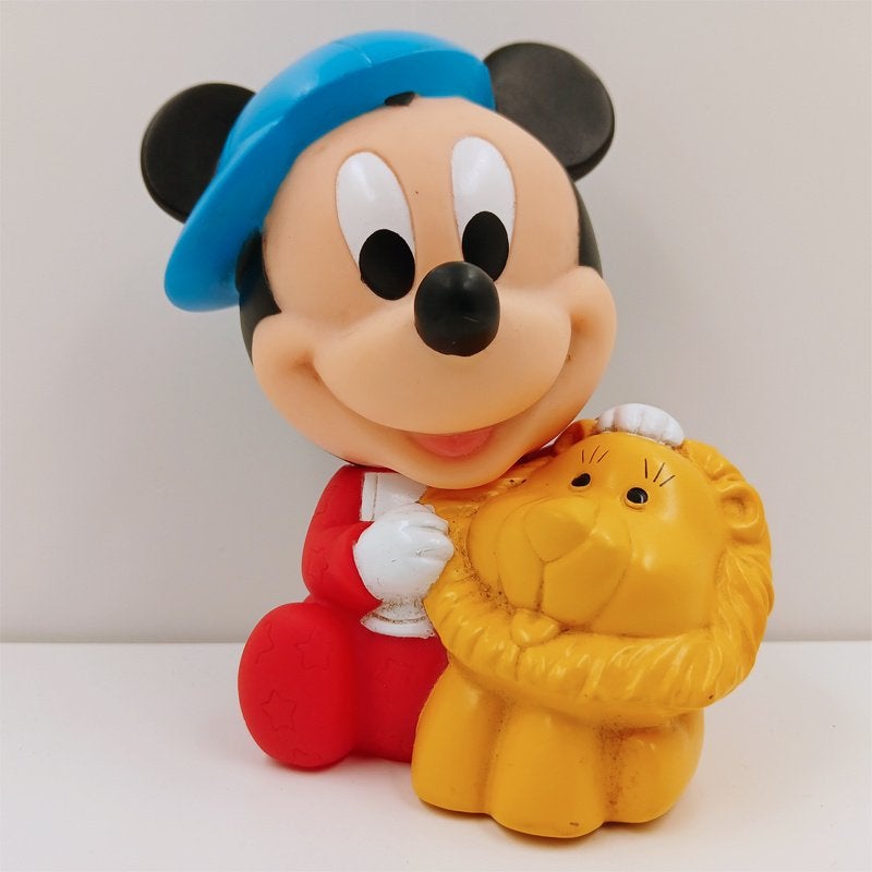 Mickey Mouse Baby Disney Jaren 80 Squeaky Toy, Ophalen of Verzenden, Mickey Mouse, Zo goed als nieuw, Beeldje of Figuurtje