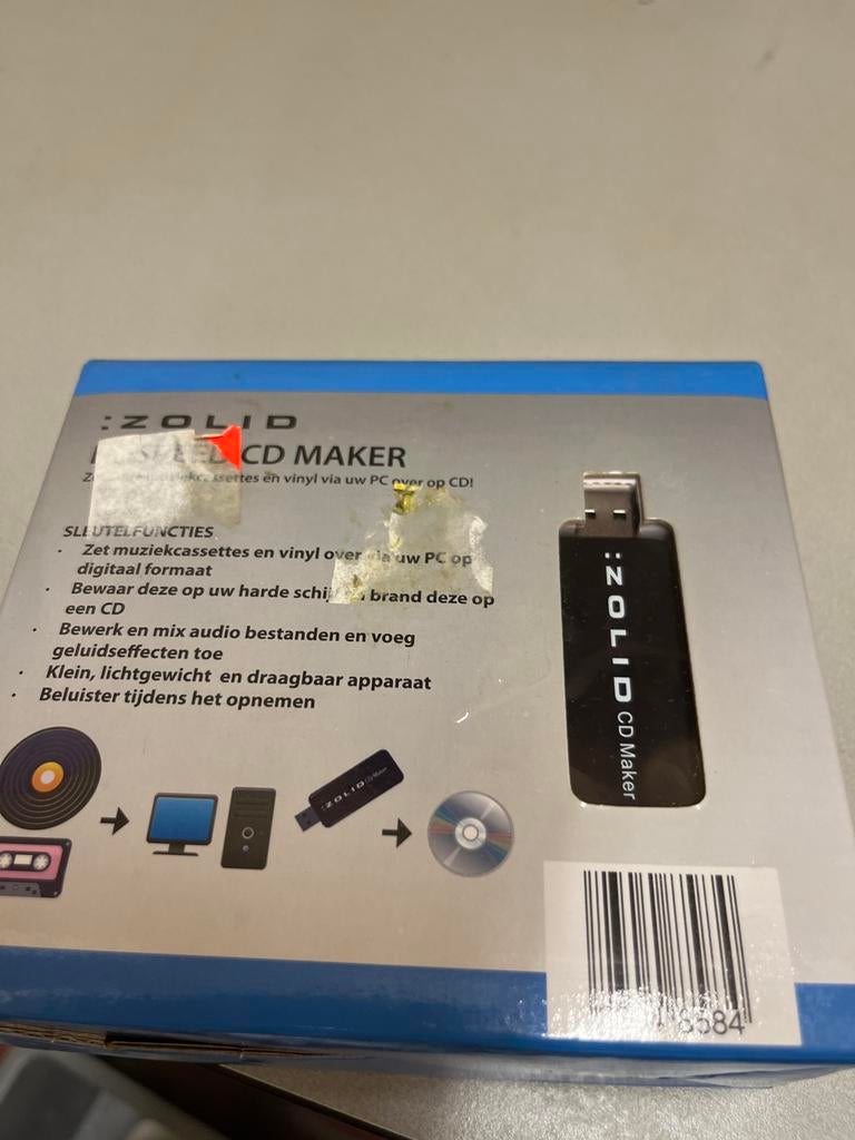 Zolid CD Maker USB Audio Converter voor Cassette & Vinyl, Ophalen of Verzenden, Zo goed als nieuw