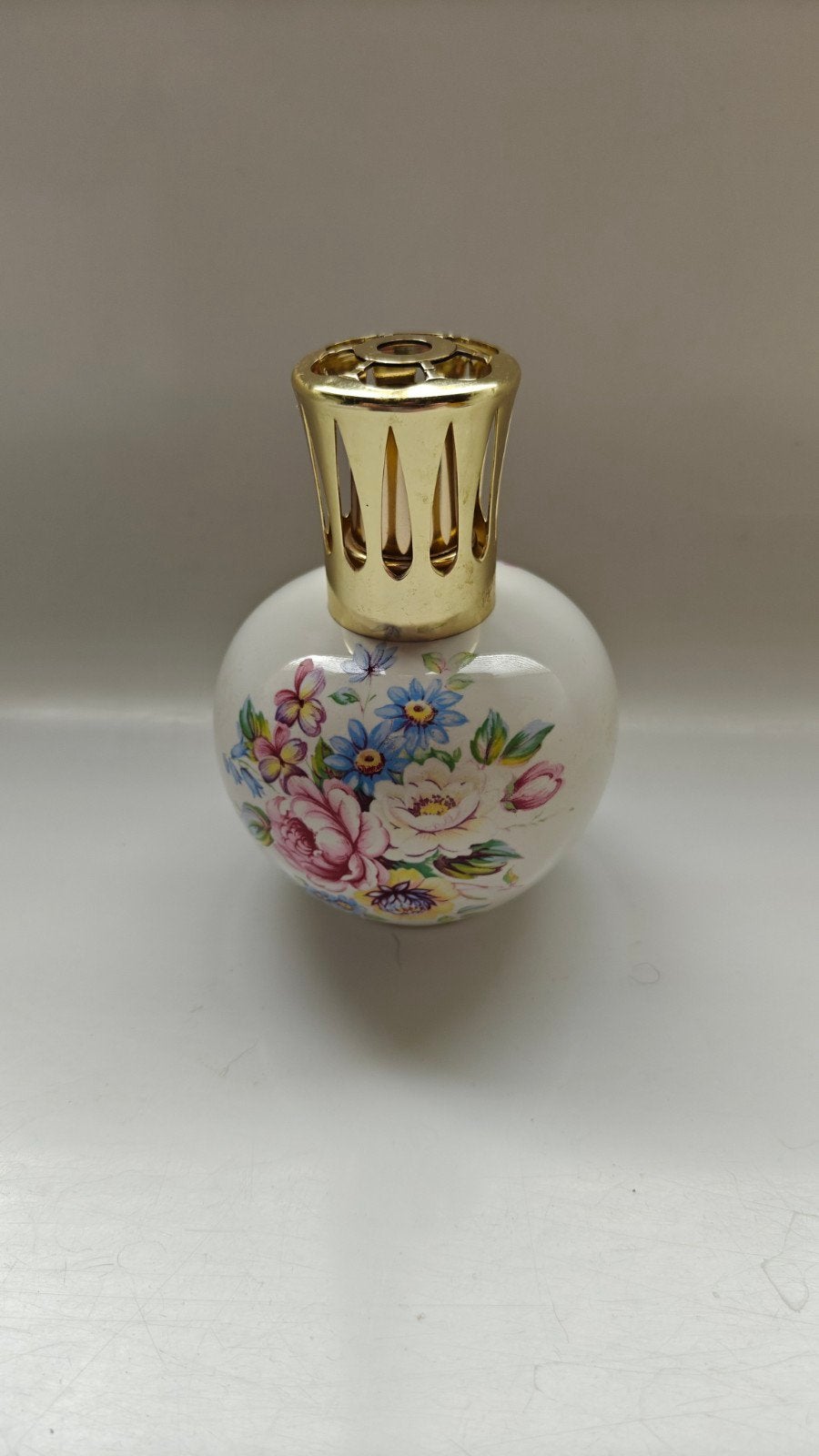 Lampe Berger vintage geurbrander met bloemenpatroon, Ophalen of Verzenden