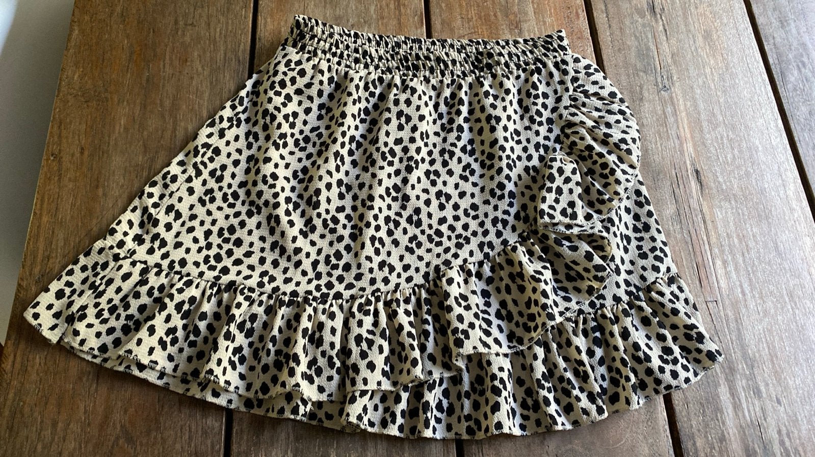 Seven Sisters Luipaardprint Minirok Maat S, Beige, Ophalen of Verzenden, Zo goed als nieuw, Maat 36 (S)