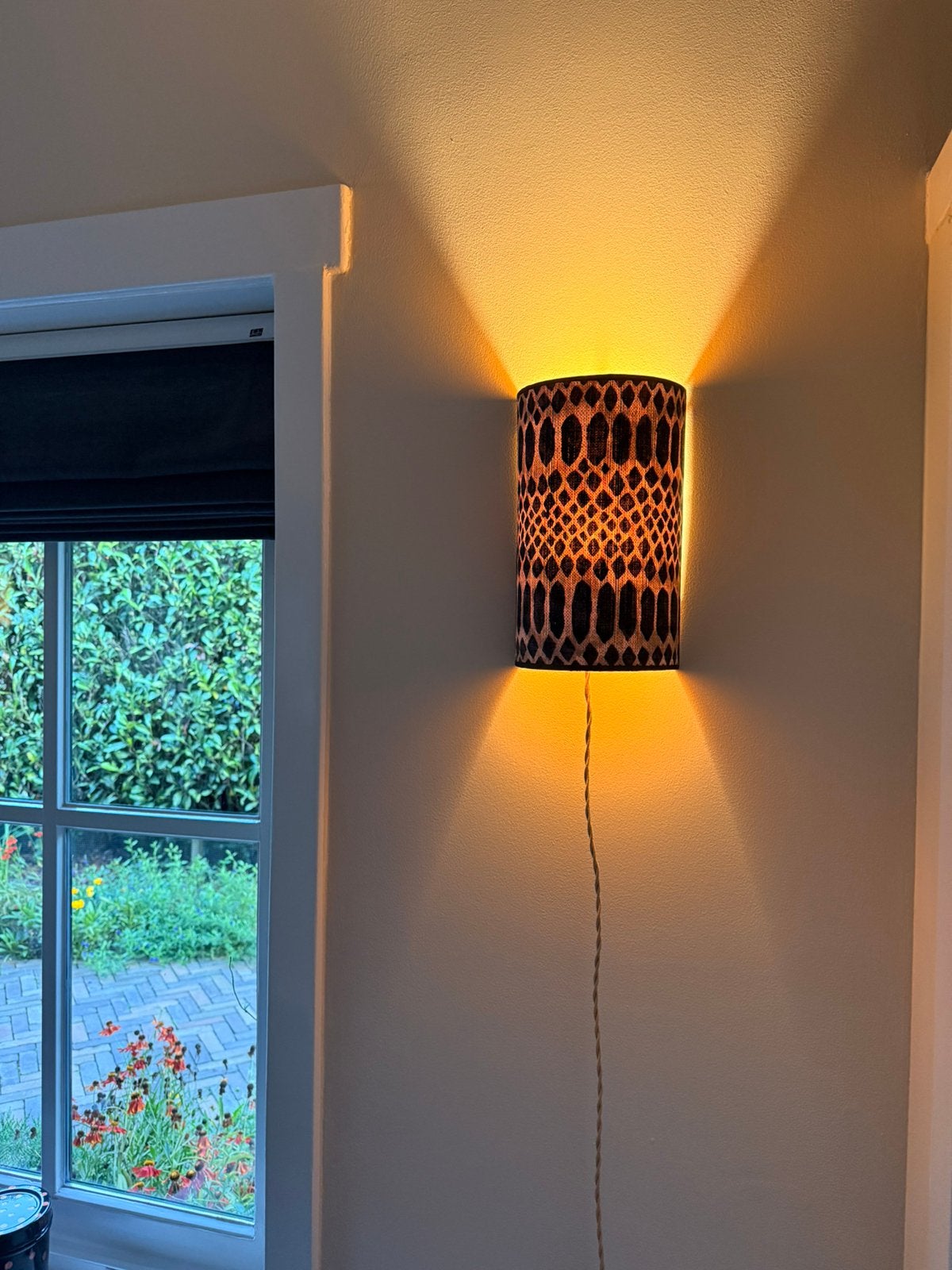 Hand gemaakte wandlampen Madame garage, Gebruikt, Ophalen of Verzenden, Wandlamp, Met schakelaar
