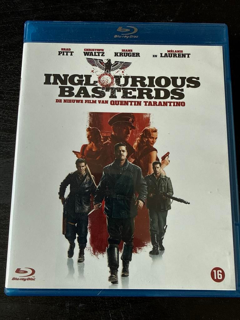 Inglourious Basterds Blu-ray - Quentin Tarantino, Cd's en Dvd's, Blu-ray, Zo goed als nieuw, Actie, Ophalen of Verzenden