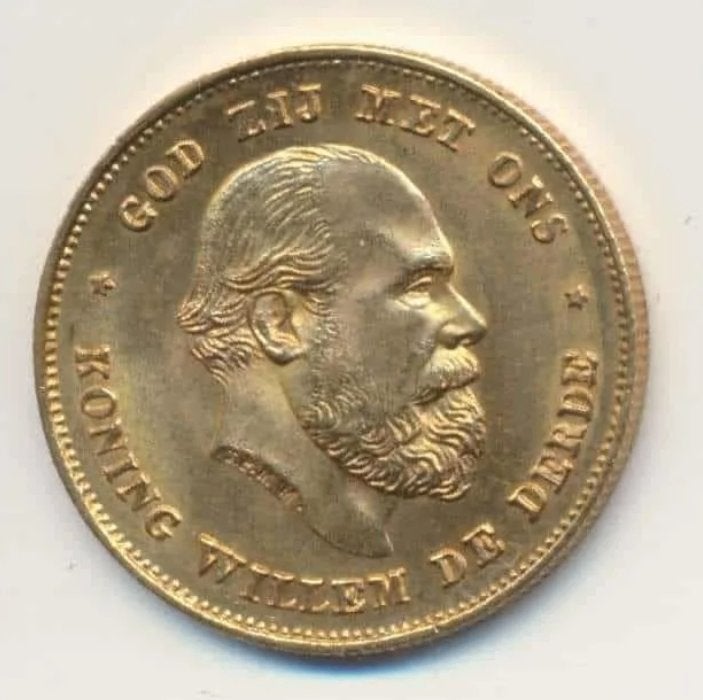 Nederland Gouden tientje van Willem 3 of Wilhelmina, Postzegels en Munten, Ophalen of Verzenden, Goud