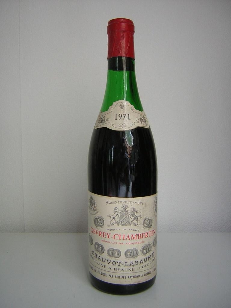 1971 Bourgogne Gevrey Chambertin – 55 jaar oude Franse wijn., Frankrijk, Nieuw, Ophalen of Verzenden, Rode wijn