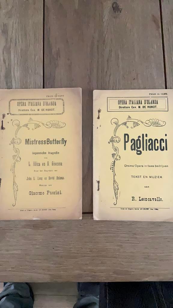 Oude opera bladmuziek, Gebruikt, Klassiek, Zang, Ophalen of Verzenden