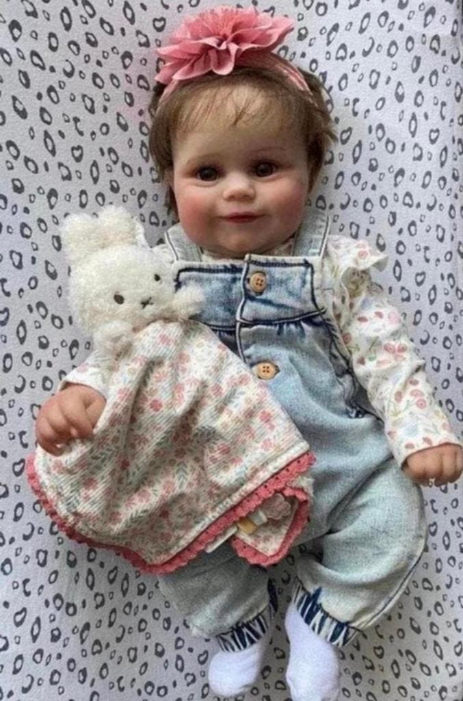 Vrolijke Reborn meisje 💕, Verzenden, Zo goed als nieuw, Pop, Levensecht of Reborn