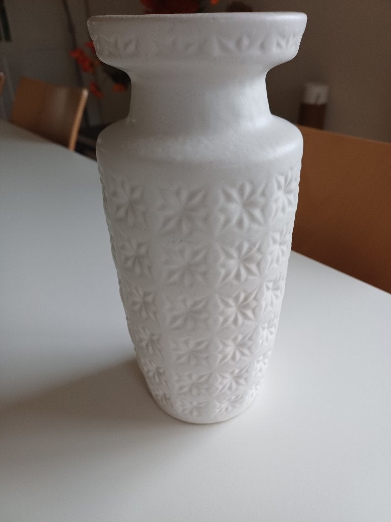 Vintage Witte vaas West Germany - Prisma, Ophalen of Verzenden