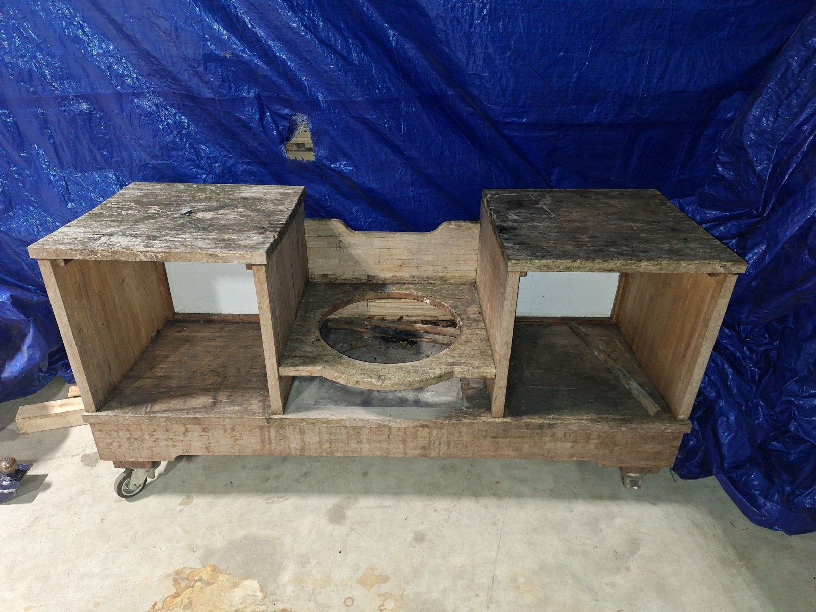 houten tafel voor bbq gratis ophalen, Ophalen, Gebruikt