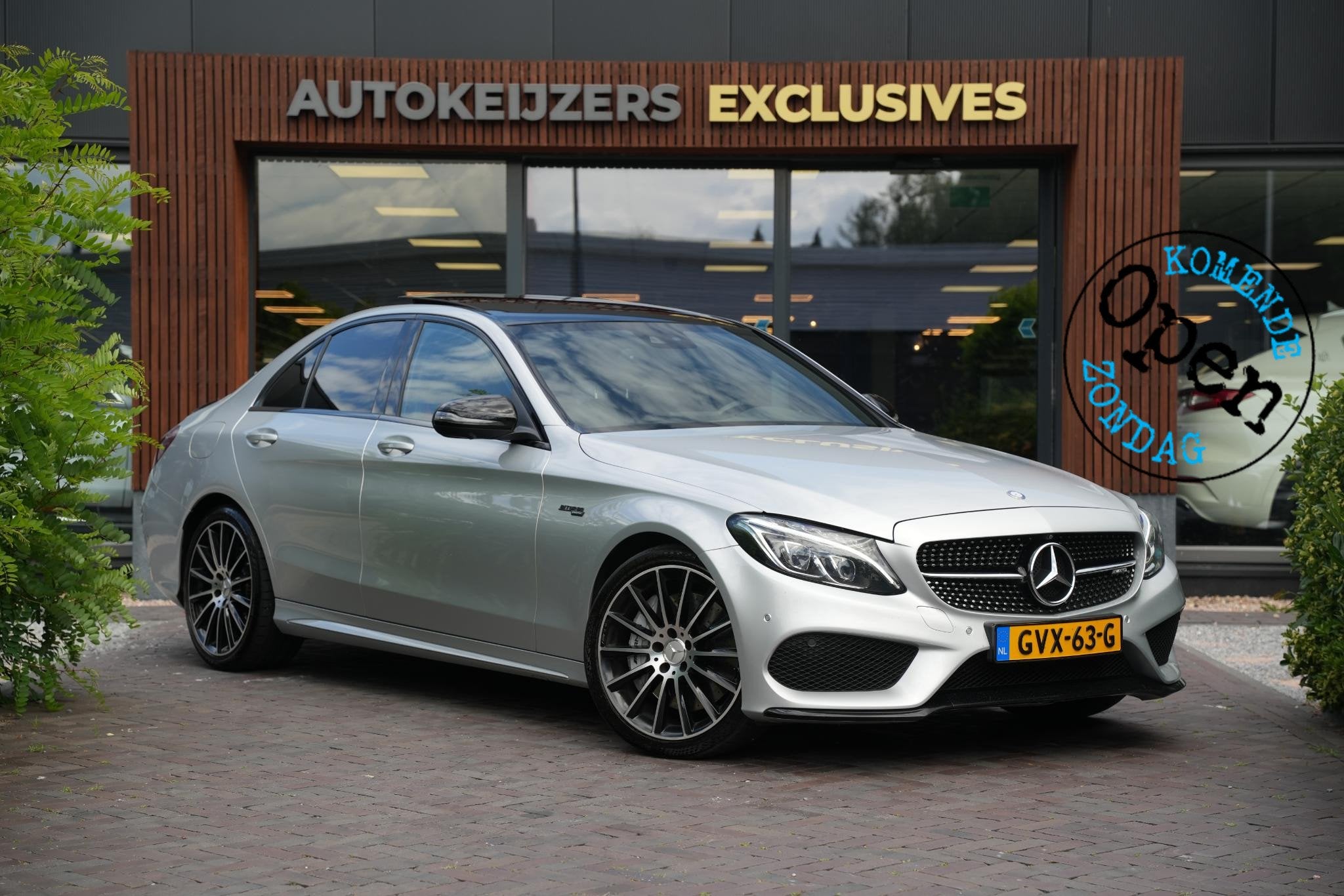Mercedes-Benz C-klasse AMG 43 4MATIC Pano 367PK, Auto's, Euro 6, 367 pk, Leder en Stof, 2996 cc