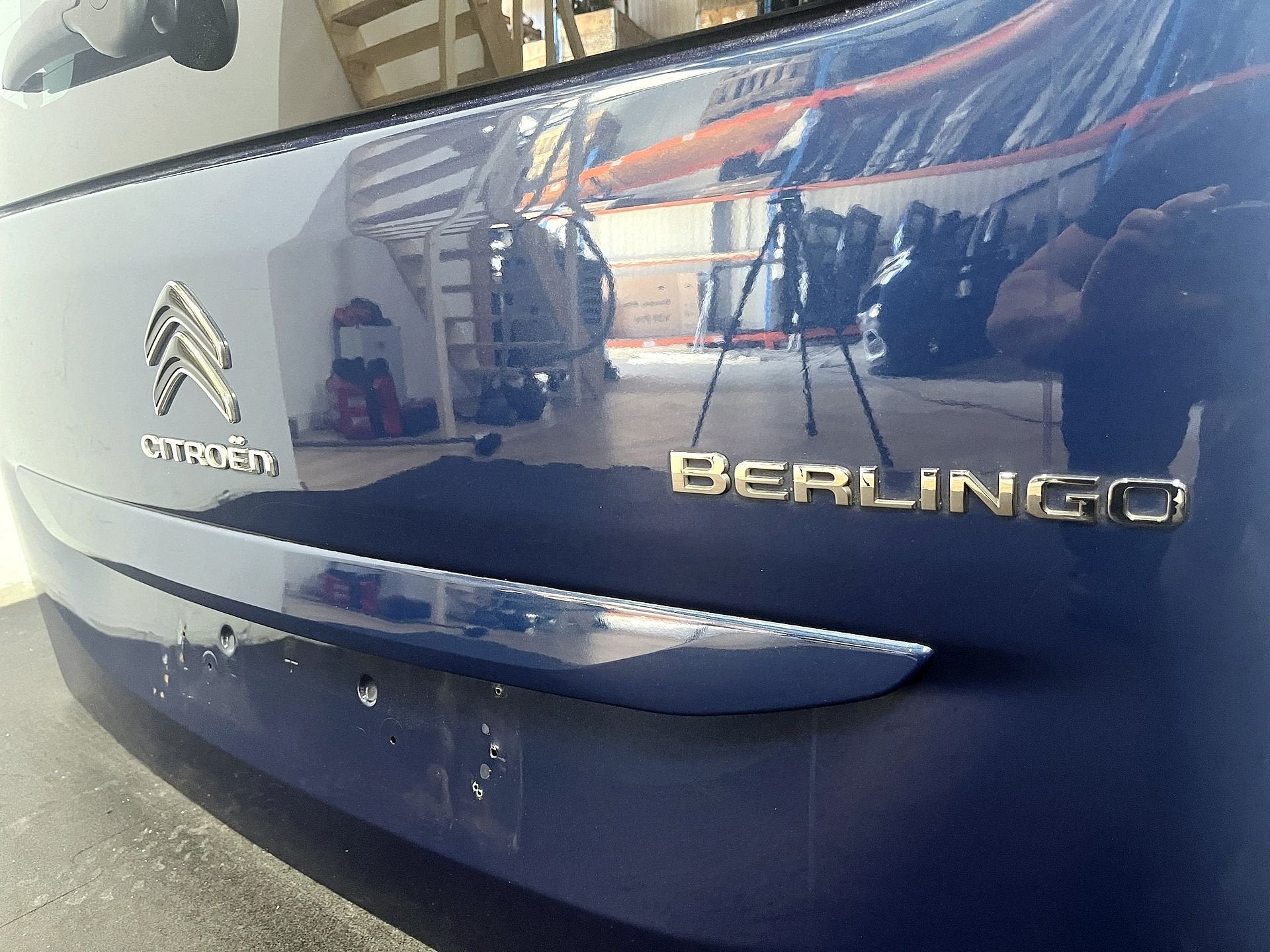 Citroen Berlingo achterklep met ruit blauw EJG 9820436180, Gebruikt, -, Ophalen of Verzenden, Achter