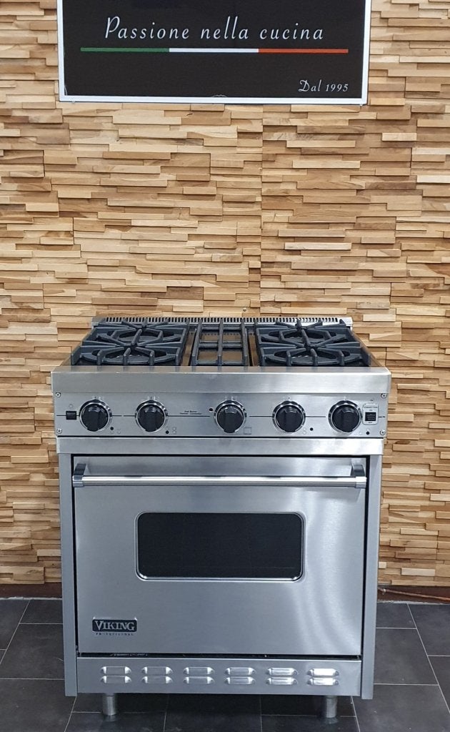 Luxe Viking Fornuis 76cm rvs 4 pits 1 GASOVEN, Niet ingevuld, 60 cm of meer, Niet ingevuld, Zo goed als nieuw