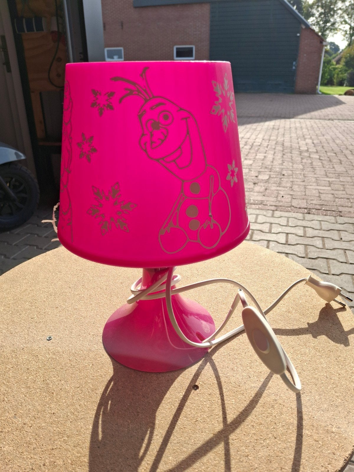 nachtlampje frozen, Roze, Ophalen, Gebruikt, 30 cm