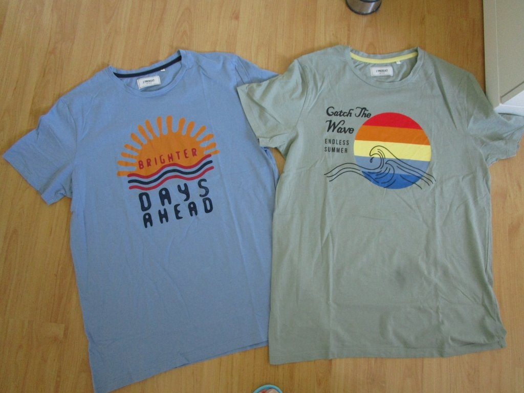 Produkt maat L - groen + blauw shirt, Maat 52/54 (L), Zo goed als nieuw, Produkt, Verzenden