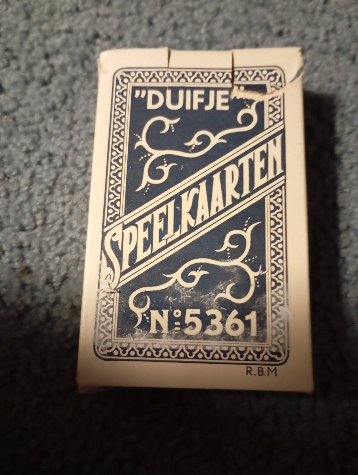 Vintage RBM Duifje doosje kaartspel no.5361 Carta Mundi, Ophalen of Verzenden