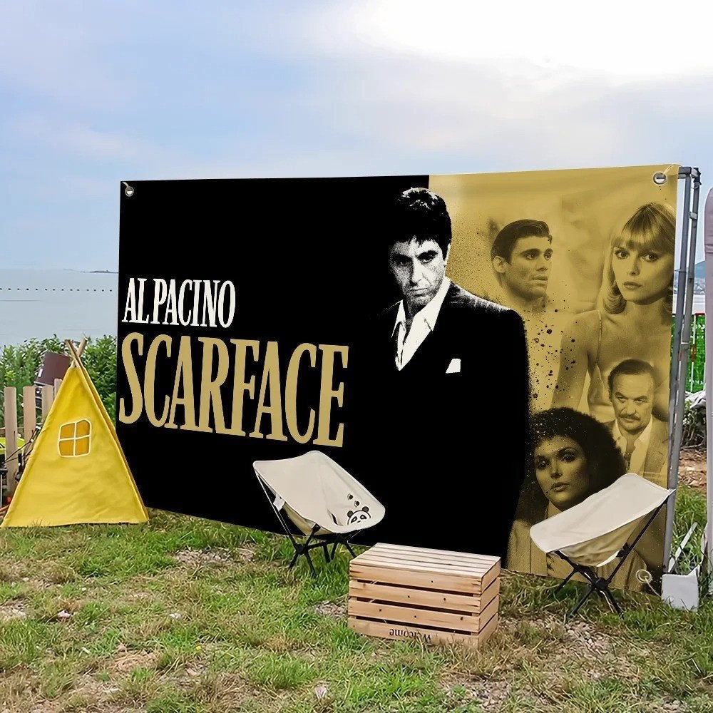 Grote vlaggen Scarface (150x90cm), Ophalen of Verzenden, Nieuw