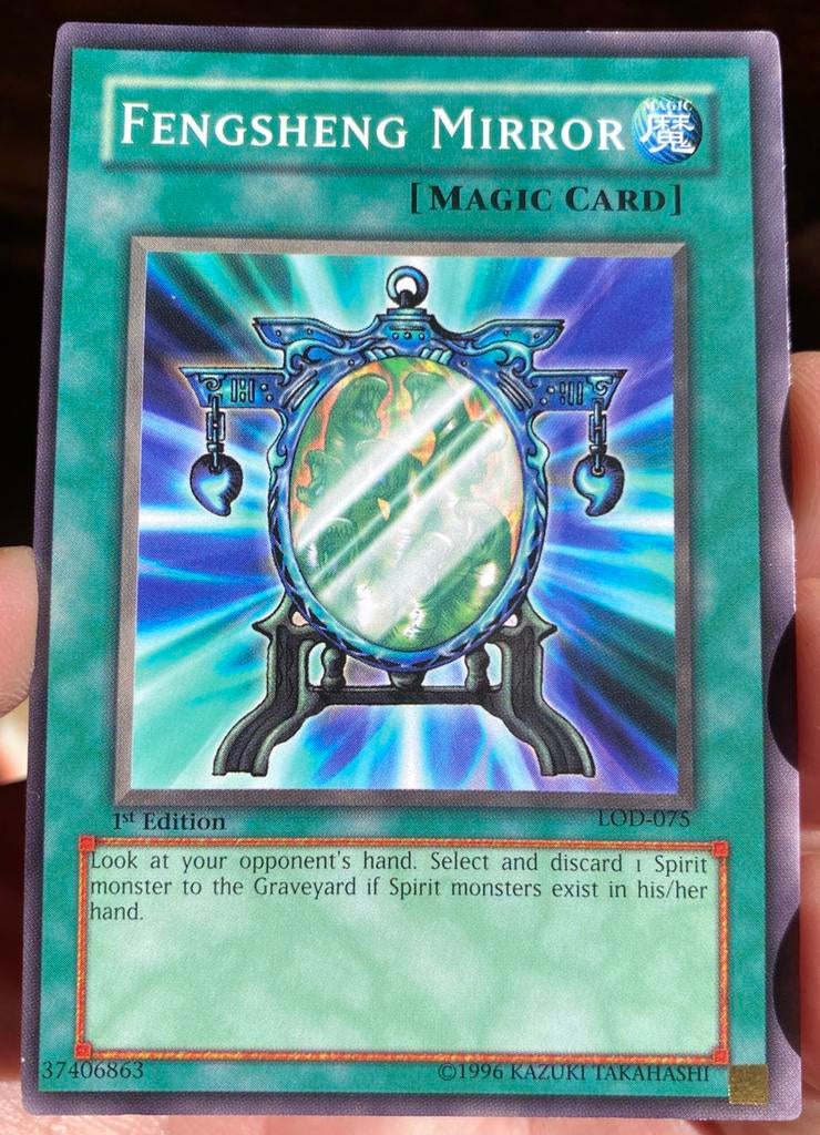 Yu-Gi-Oh! Fengsheng Mirror LOD 1st Edition Letters Misprint, Ophalen of Verzenden, Zo goed als nieuw, Losse kaart