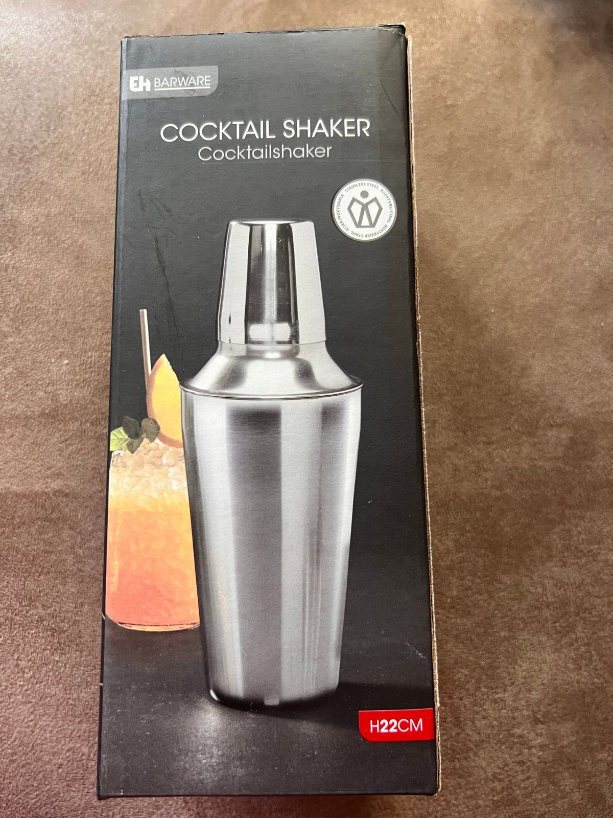 EH Barware Cocktailshaker 500ml - Nieuw in doos, Overige typen, Ophalen of Verzenden, Metaal, Overige merken