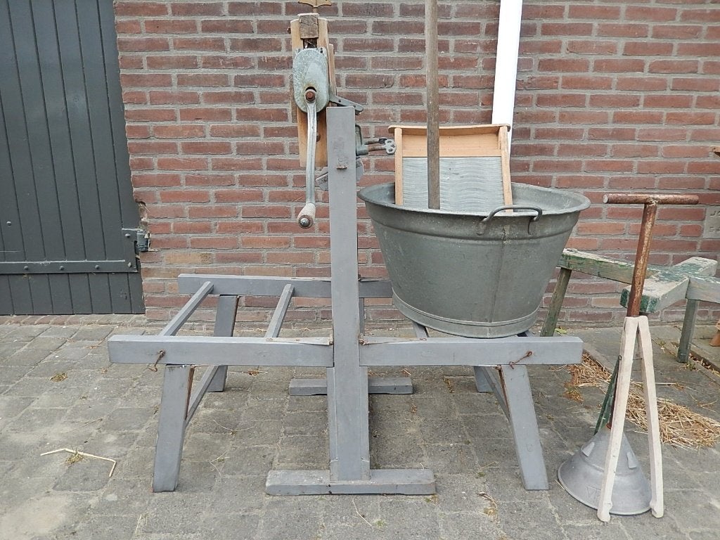 Uitgebreide antieke was- droog- en strijk set nostalgisch, Ophalen