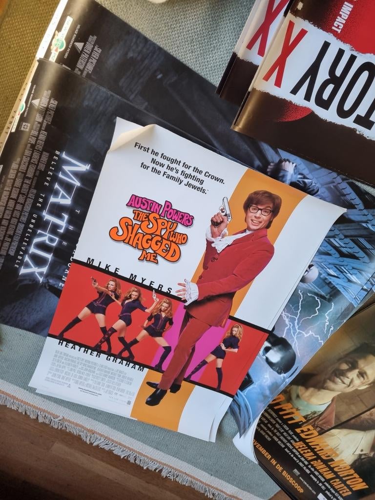 Vintage Austin Powers: The Spy Who Shagged Me Filmposter, Rechthoekig Staand, Deurposter of groter, Nieuw, Ophalen of Verzenden