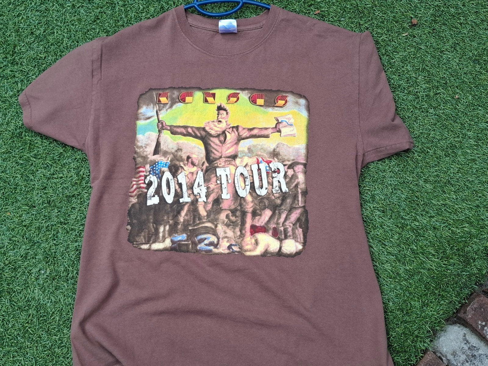 T shirt Kansas  tour 2014, Ophalen of Verzenden, Zo goed als nieuw, Zwart