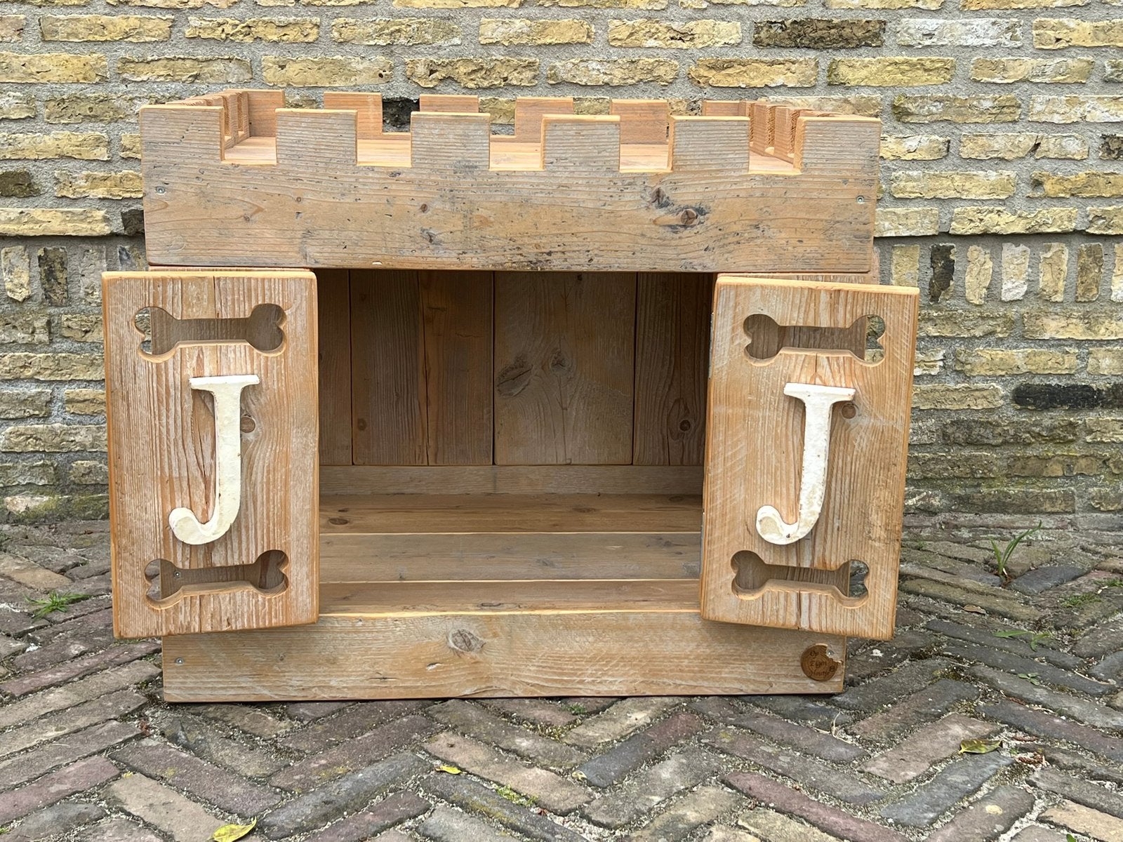 Hondenbench steigerhout gebruikt, Dieren en Toebehoren, Hondenbenches, Ophalen, Gebruikt
