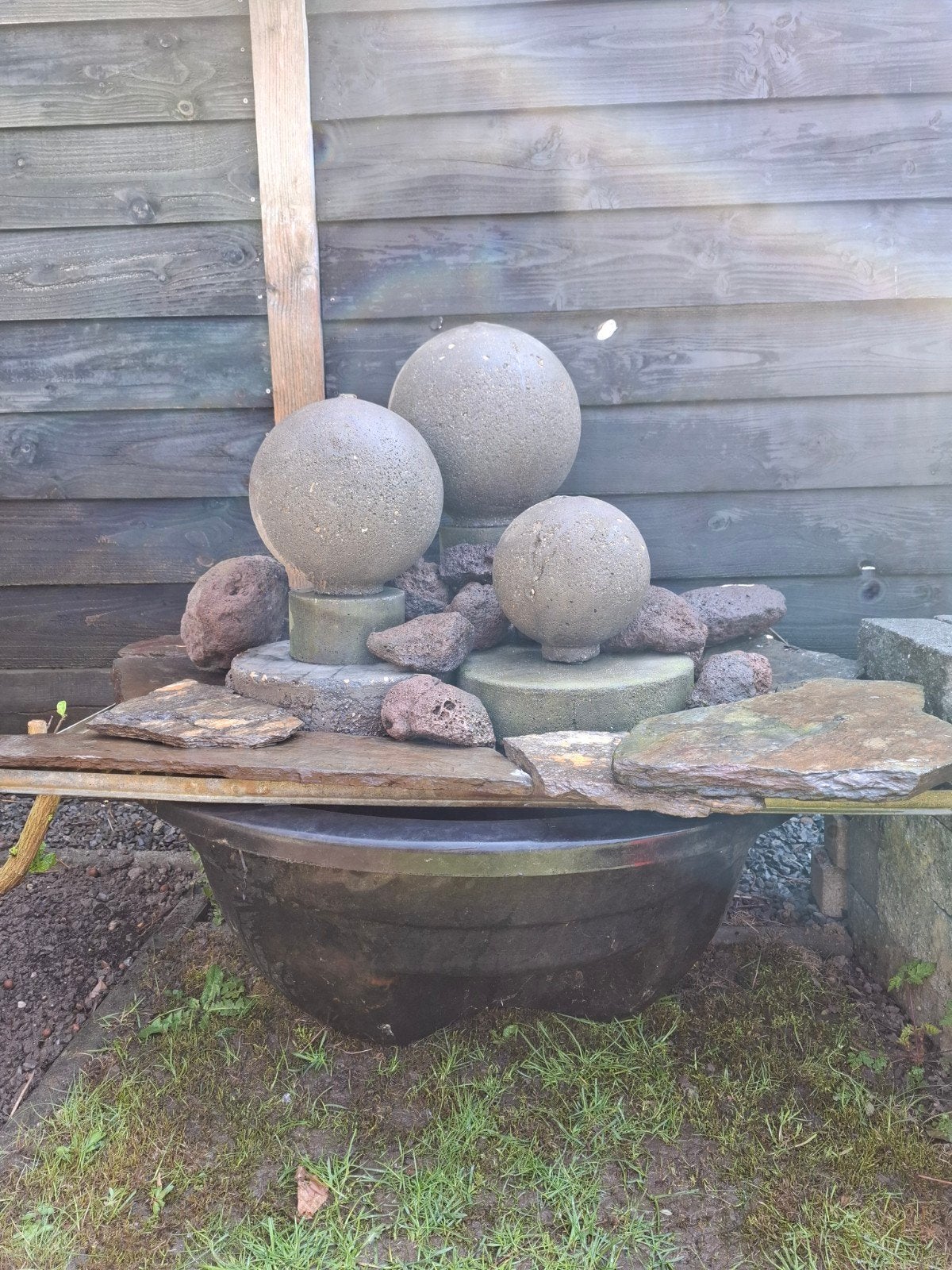 waterornament, Tuin en Terras, Ophalen, Gebruikt, Beton, Waterornament