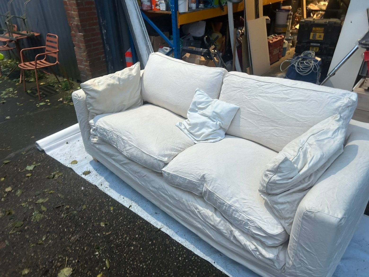 Comfortabele 2zits bank, Huis en Inrichting, Ophalen, Gebruikt, Tweepersoons, Rechte bank