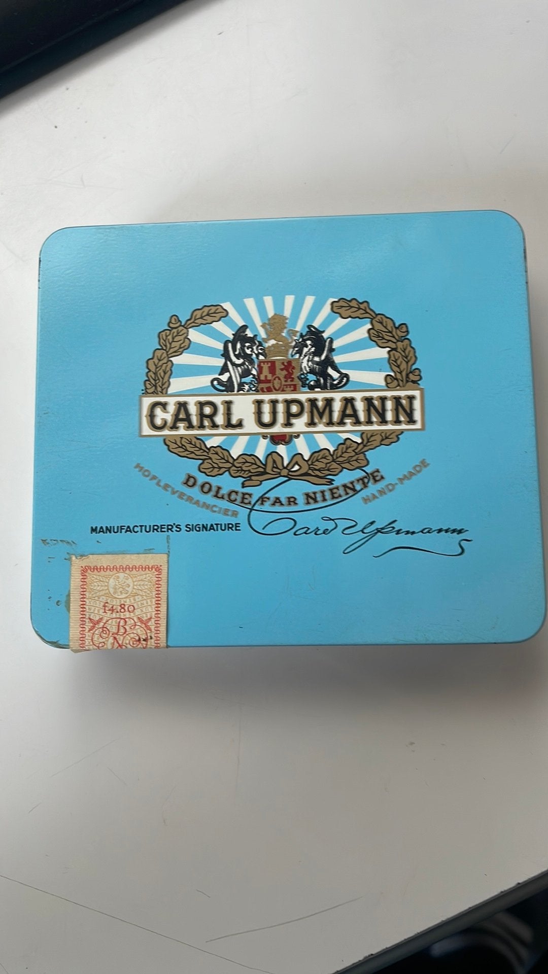 Vintage Carl Upmann Dolce Far Niente sigarenblikje, Verzamelen, Ophalen of Verzenden, Gebruikt, Overige, Overige merken