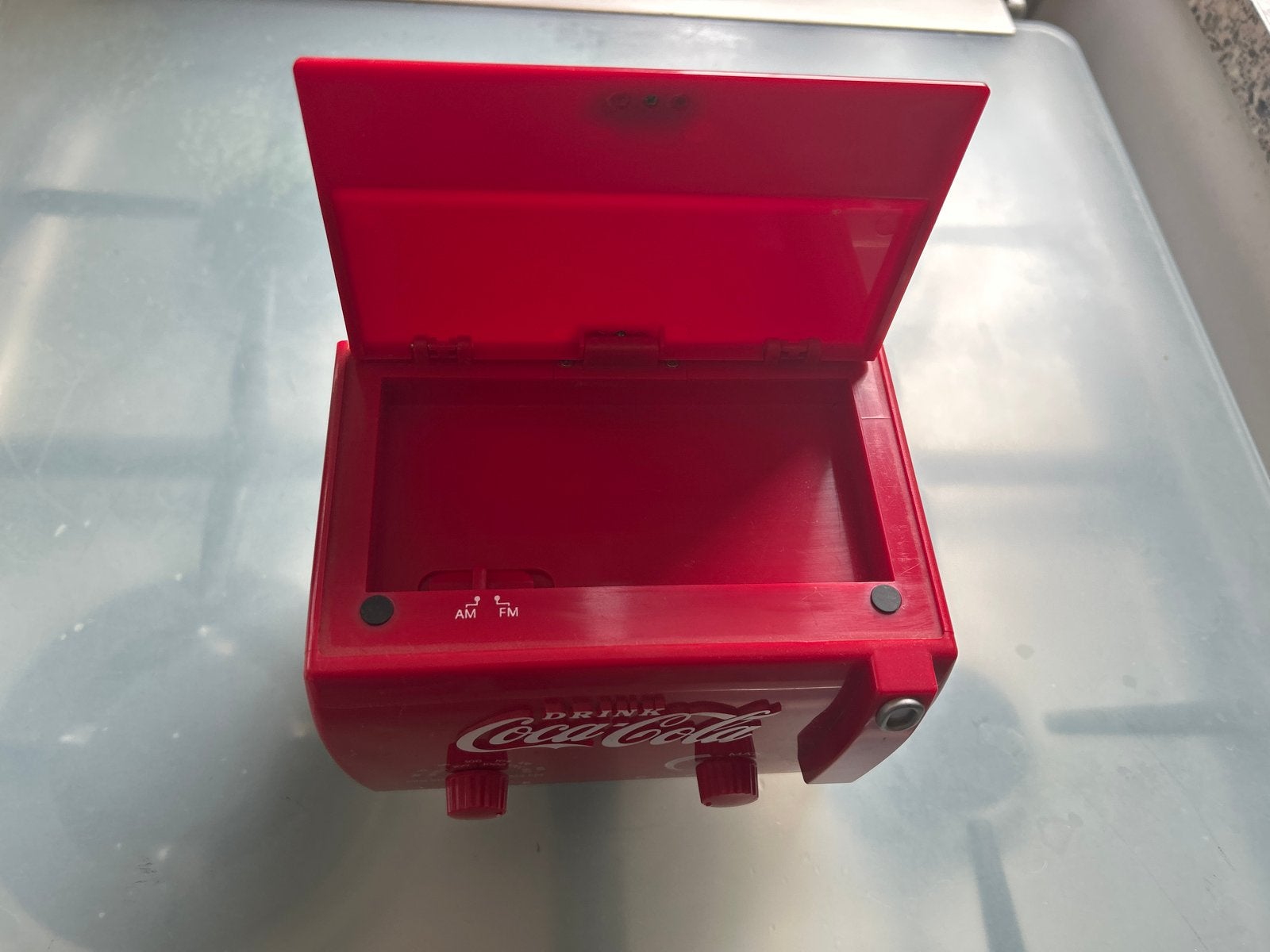 Coca-Cola Mini Cooler Radio Ontvanger AM/FM - Vintage 1991, Ophalen of Verzenden, Gebruikt, Radio