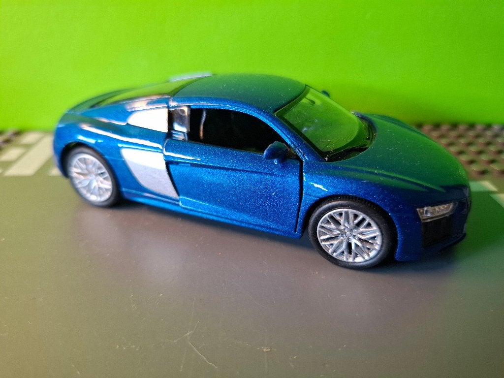 Welly - Audi R8 V10 [blauw] 1/38, Ophalen of Verzenden, Gebruikt, Auto