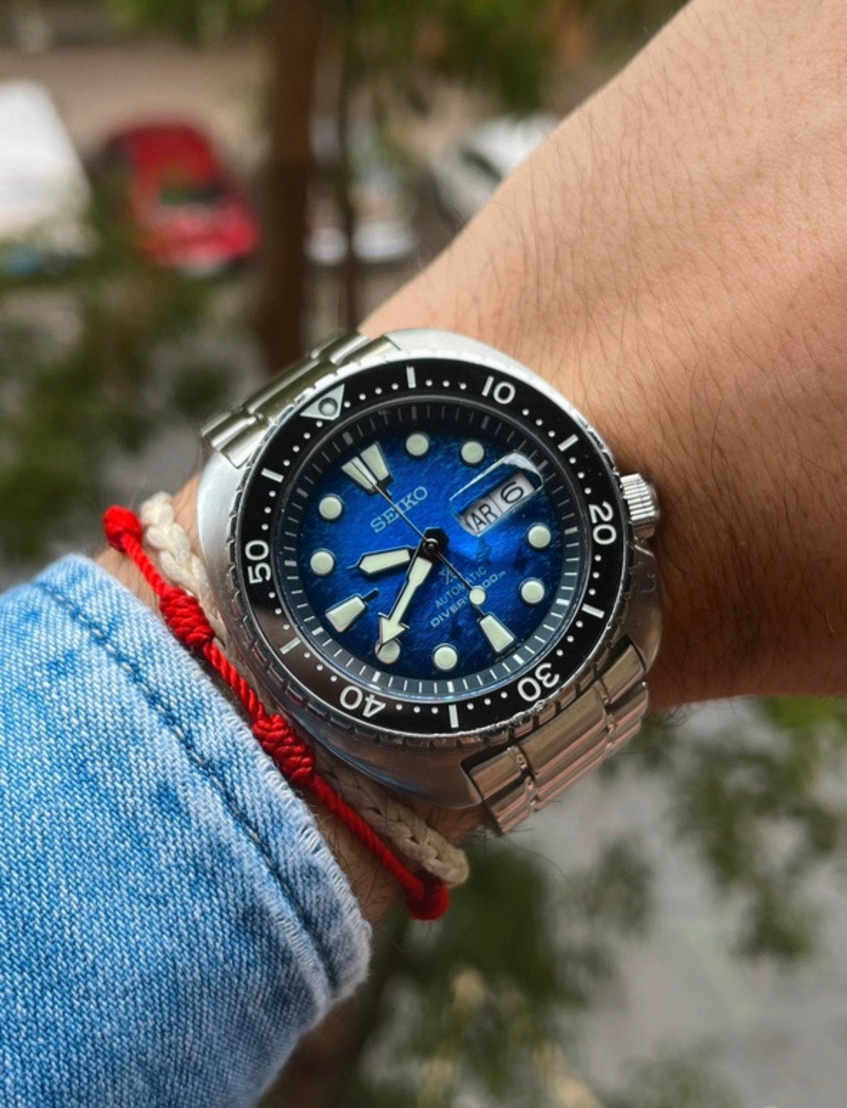 Seiko King Turtle "Manta Ray" SRPE39K1 – Complete Set (2023), Gebruikt, Staal, Polshorloge, Ophalen of Verzenden