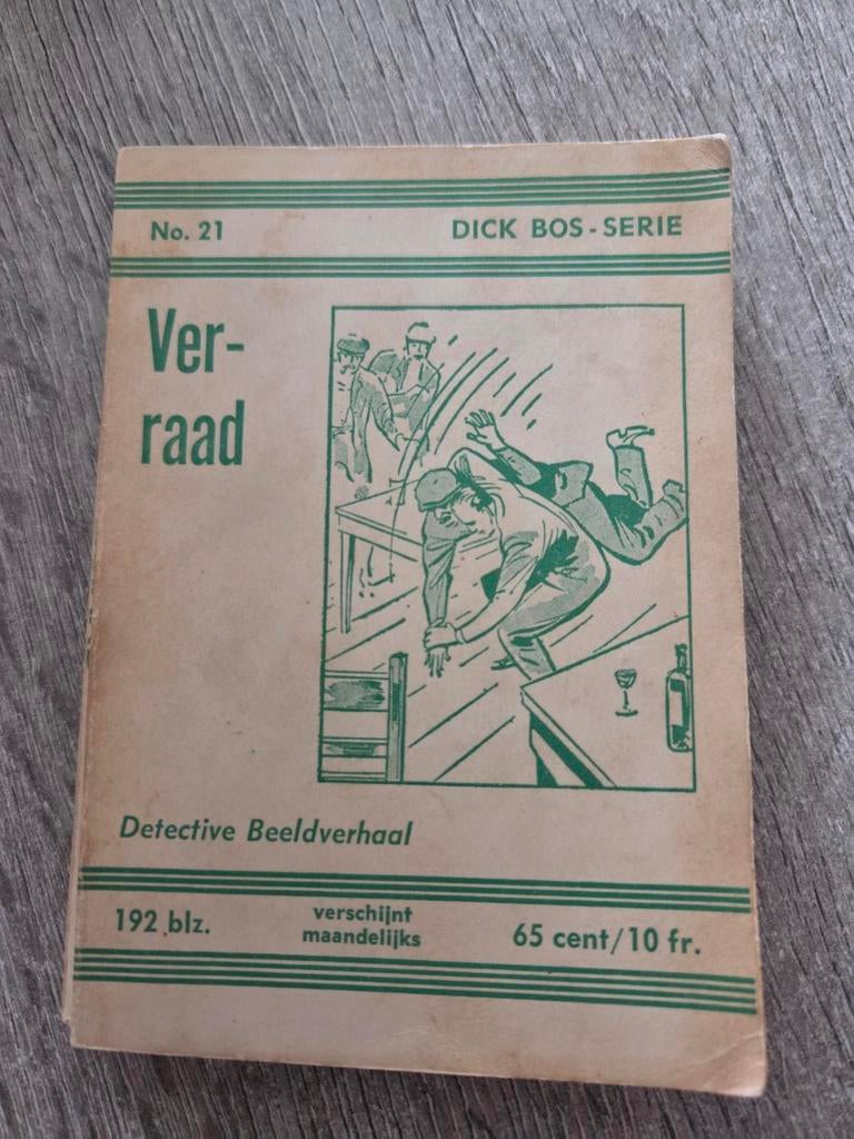 Dick Bos - Verraad (No. 21) - Detective Beeldverhaal, Boeken, Stripboeken, Eén stripboek, Ophalen of Verzenden, Gelezen, Alfred Mazure