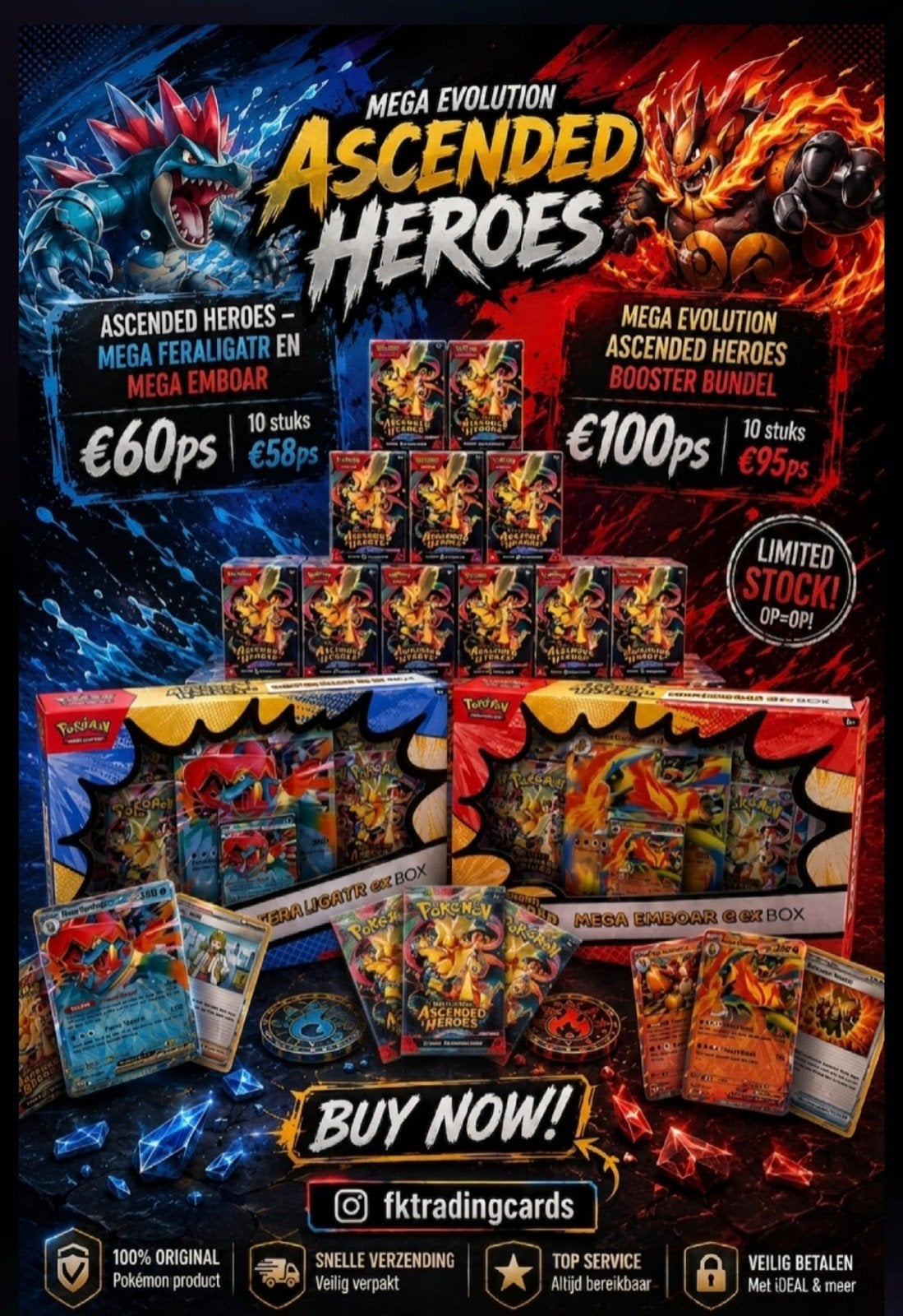 ASCENDED heroes bundels en ex boxen, Hobby en Vrije tijd, Ophalen, Nieuw, Boosterbox