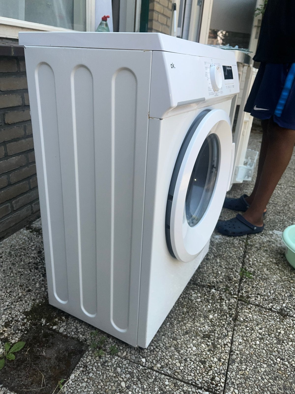 OK. Wasmachine - Voorlader - Wit - Goede staat, Gebruikt, Ophalen of Verzenden, Voorlader, 85 tot 90 cm