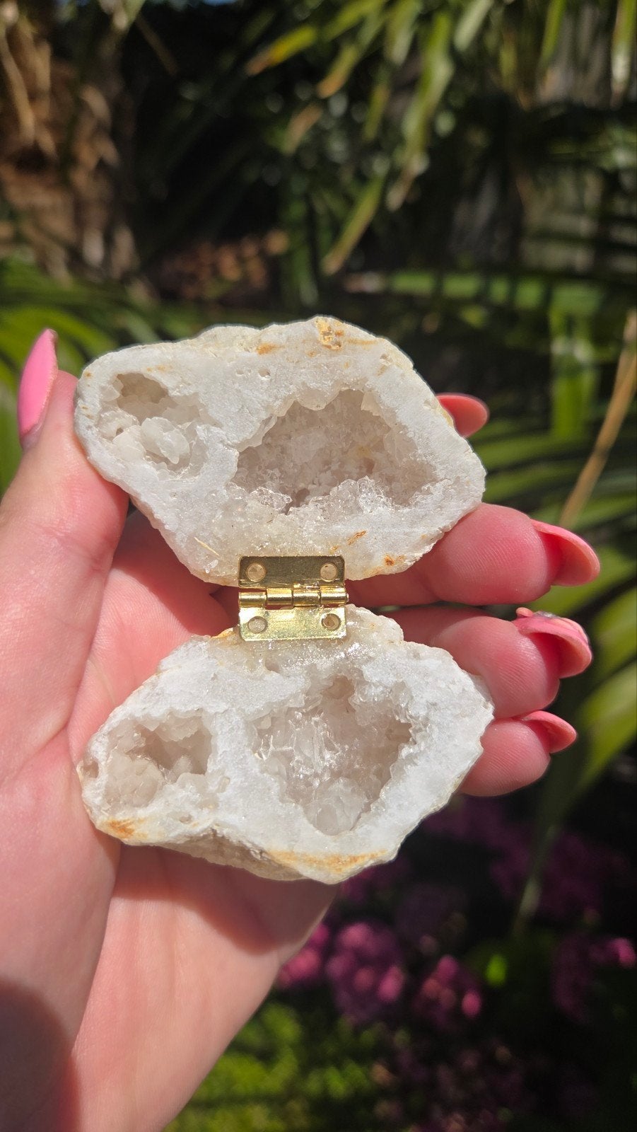 Bergkristal Geode Doosje - Uniek Decoratiestuk, Ophalen of Verzenden